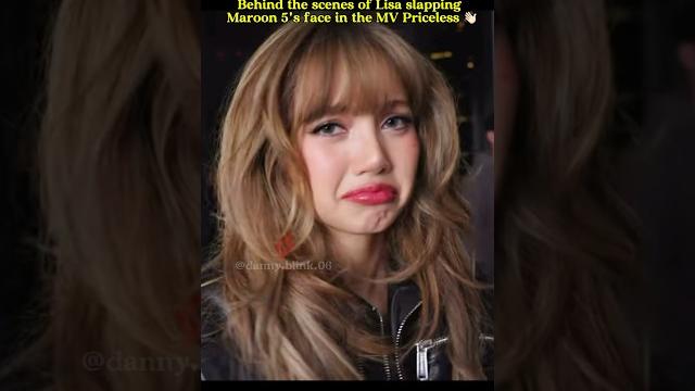 Behind the scenes of lisa slapping maroon 5's face in the mv priceless #lisa #blackpink #maroon5 Behind the scenes of lisa slapping maroon 5's face in the mv priceless #lisa #blackpink #maroon5