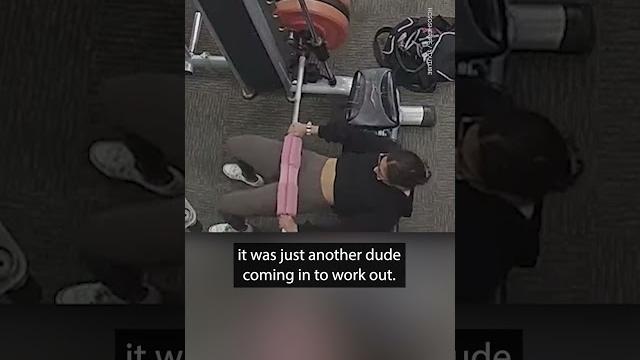 Brave woman fights off male attacker while alone at gym #shorts Brave woman fights off male attacker while alone at gym #shorts