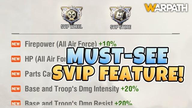 Warpath – new svip feature you need to see Warpath – new svip feature you need to see