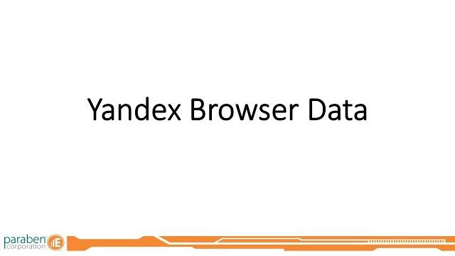 Yandex browser artifact processing Yandex browser artifact processing