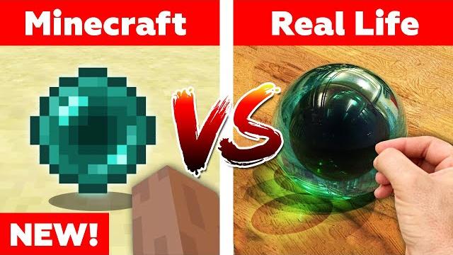 Minecraft ender pearl in real life! minecraft vs real life animation Minecraft ender pearl in real life! minecraft vs real life animation