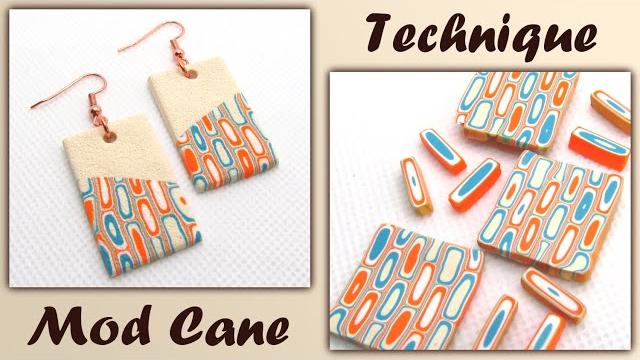 How to make polymer clay mod cane earrings How to make polymer clay mod cane earrings