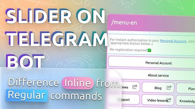 Creating a slider in the telegram bot / replaceable inline commands / difference of commands Creating a slider in the telegram bot / replaceable inline commands / difference of commands