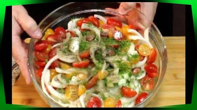 Cucumber onion and tomato salad recipe (fresh from the garden) Cucumber onion and tomato salad recipe (fresh from the garden)