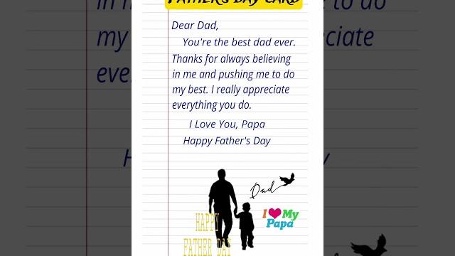 Father's day card writing | happy father's day 2025 writing | father's day message/ fathers day card Father's day card writing | happy father's day 2025 writing | father's day message/ fathers day card