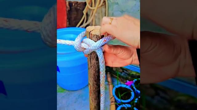 这就是古人留传下来的猪脚扣用于捆绑物体非常牢固,打法简单方 这就是古人留传下来的猪脚扣用于捆绑物体非常牢固,打法简单方