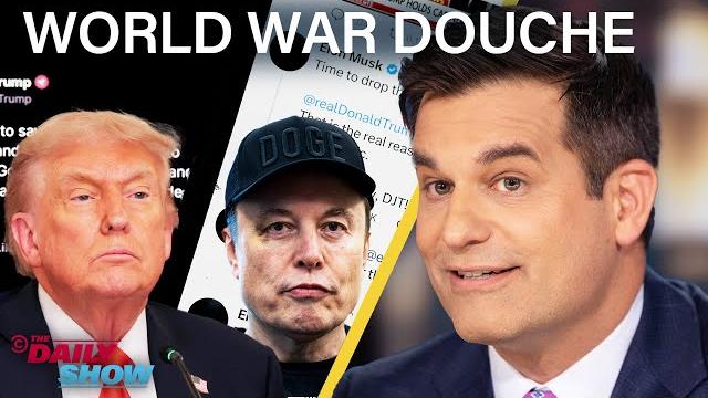 Trump and musk feud goes nuclear, threats fly, kanye calls for ceasefire | the daily show Trump and musk feud goes nuclear, threats fly, kanye calls for ceasefire | the daily show