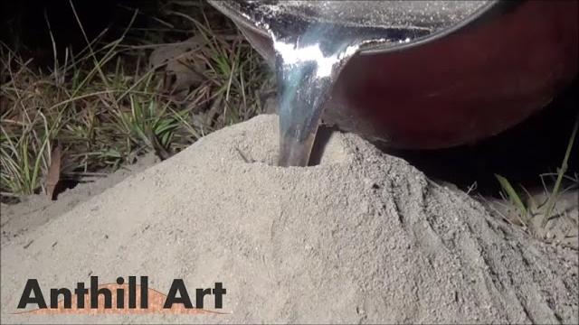 Casting a fire ant colony with molten aluminum (cast #043) Casting a fire ant colony with molten aluminum (cast #043)