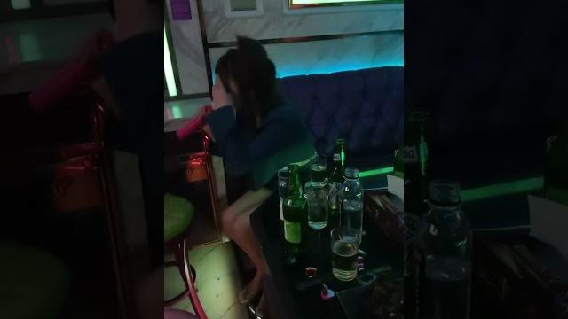 Girls have fun at karaoke Girls have fun at karaoke