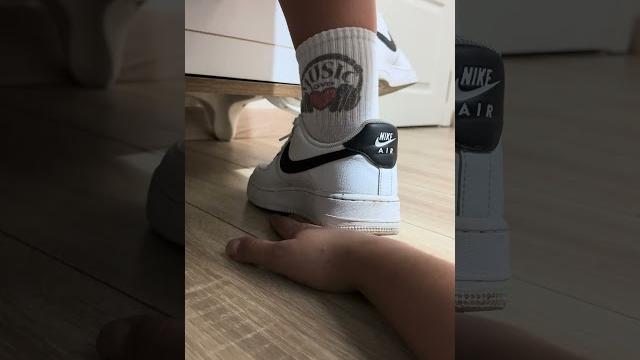 Candid sneakers hand trample Candid sneakers hand trample