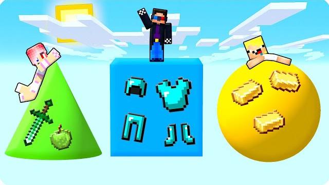 Triangle vs cube vs sphere chunks in minecraft! Triangle vs cube vs sphere chunks in minecraft!