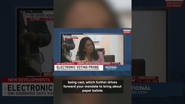 Tulsi gabbard wants paper ballots like trump, found 'vulnerabilities' in electronic voting systems Tulsi gabbard wants paper ballots like trump, found 'vulnerabilities' in electronic voting systems
