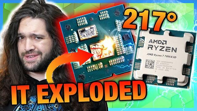 We exploded the amd ryzen 7 7800x3d & melted the motherboard We exploded the amd ryzen 7 7800x3d & melted the motherboard