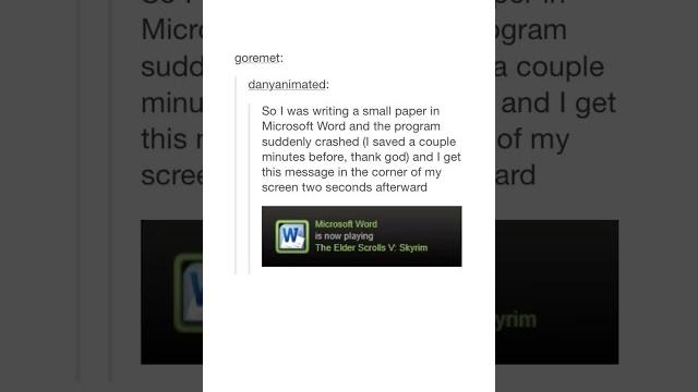A skyrim tumblr post A skyrim tumblr post