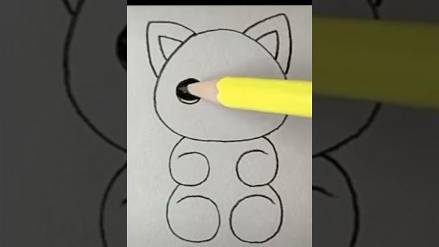 Pussy cat pencil easy drawing Pussy cat pencil easy drawing