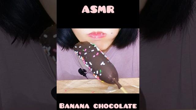 Asmr banana chocolate #yummy 香蕉巧克力棒 Asmr banana chocolate #yummy 香蕉巧克力棒