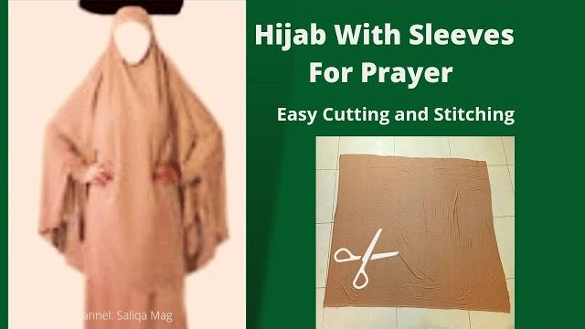 Hijab jilbab/khimar with sleeve cutting nd stitching |hijab for prayer cutting and stitching ramadan Hijab jilbab/khimar with sleeve cutting nd stitching |hijab for prayer cutting and stitching ramadan