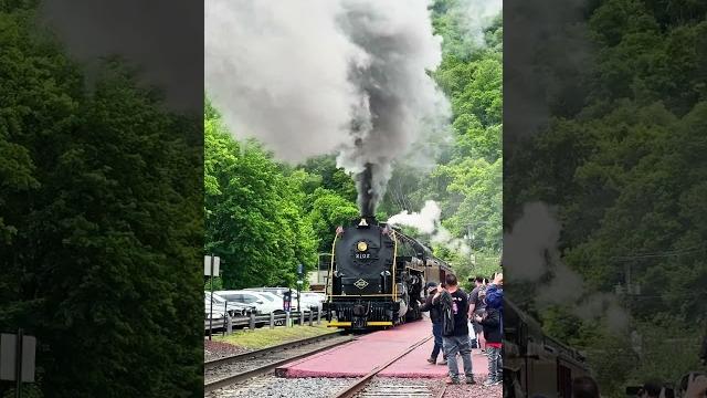 Reading & northern t1 #2102 4-8-4 steam locomotive, backs out of jim thorpe, pa #train #steamtrain Reading & northern t1 #2102 4-8-4 steam locomotive, backs out of jim thorpe, pa #train #steamtrain