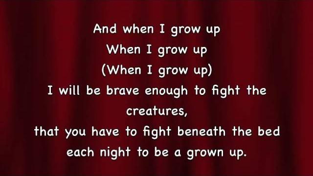 Matilda - when i grow up with lyrics Matilda - when i grow up with lyrics