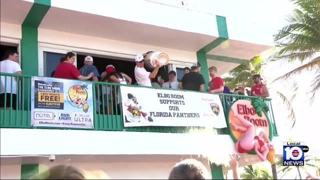 Panthers forward matthew tkachuk douses fans in champagne, beer to celebrate team's 2nd cup victory Panthers forward matthew tkachuk douses fans in champagne, beer to celebrate team's 2nd cup victory