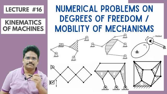 Lecture 16: 10 numerical problems on degrees of freedom/mobility of planar mechanisms | kutzback | Lecture 16: 10 numerical problems on degrees of freedom/mobility of planar mechanisms | kutzback |
