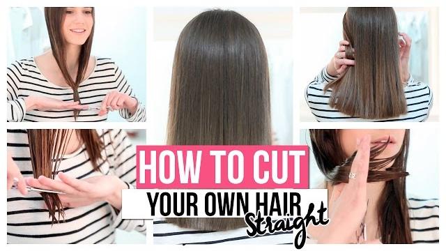 How to cut your own hair straight How to cut your own hair straight