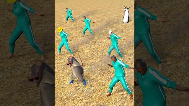 Squid game but rat dance rule #shorts #babyduck Squid game but rat dance rule #shorts #babyduck