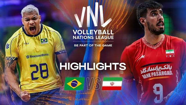 Brazil vs. iran - highlights | week 1 | men's vnl 2025 Brazil vs. iran - highlights | week 1 | men's vnl 2025