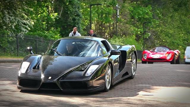 Italian supercars and tuners leaving a car show Italian supercars and tuners leaving a car show