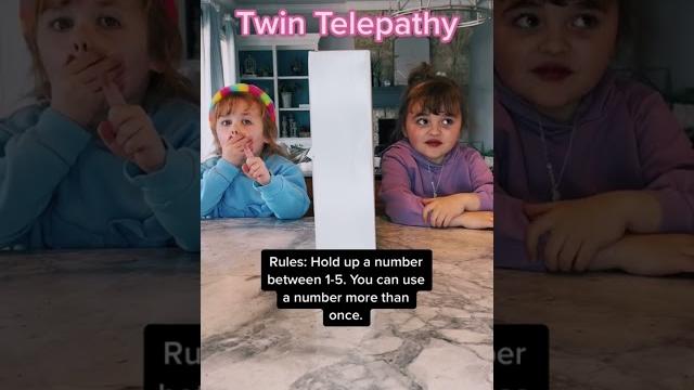 Twin telepathy test trend! #twins #twin #twingirls Twin telepathy test trend! #twins #twin #twingirls