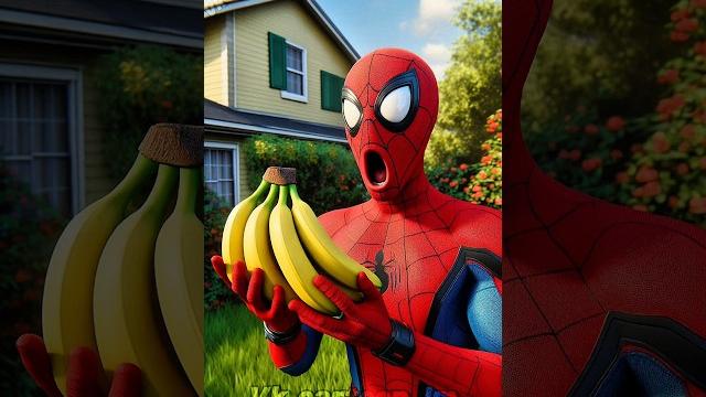 Spiderman made supergirl out of banana (spiderman art story) #spiderman #joker #shorts #story Spiderman made supergirl out of banana (spiderman art story) #spiderman #joker #shorts #story
