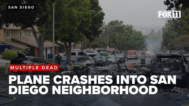 Multiple dead after private plane crashes into san diego neighborhood, igniting cars and homes Multiple dead after private plane crashes into san diego neighborhood, igniting cars and homes