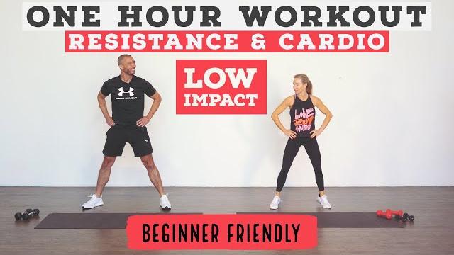 1 hour total body resistance and cardio workout/low impact//standing & no equipment options 1 hour total body resistance and cardio workout/low impact//standing & no equipment options