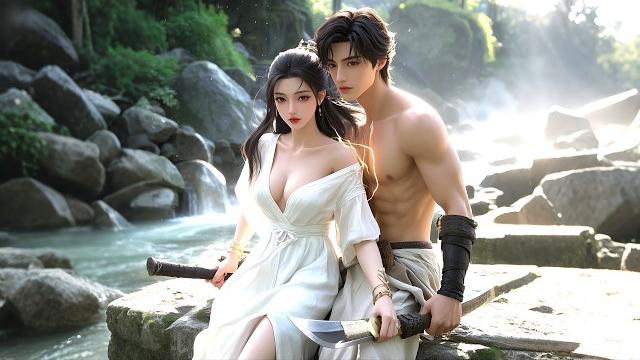 A woodcutter saves a drugged fairy in white. under the drug's effect, they spend a passionate night A woodcutter saves a drugged fairy in white. under the drug's effect, they spend a passionate night