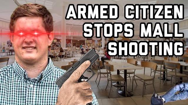 Mass-shooter gets dunked on by 22 year old with a glock Mass-shooter gets dunked on by 22 year old with a glock