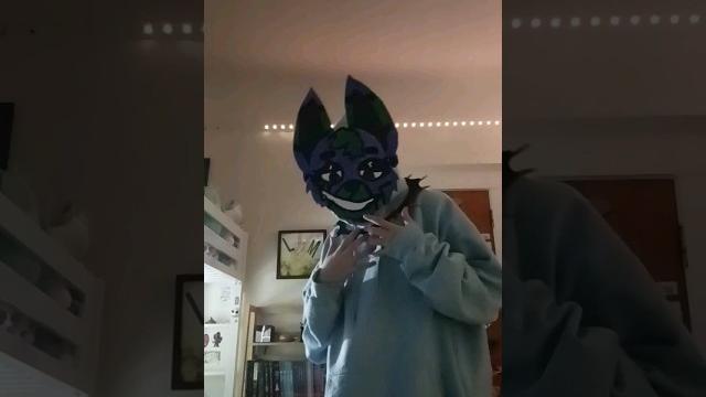 I made a cardboard mask #mask #furry I made a cardboard mask #mask #furry