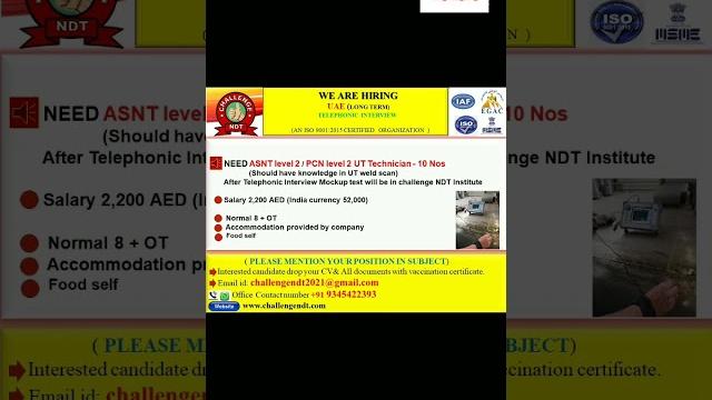 Asnt ndt technician# uae# Asnt ndt technician# uae#