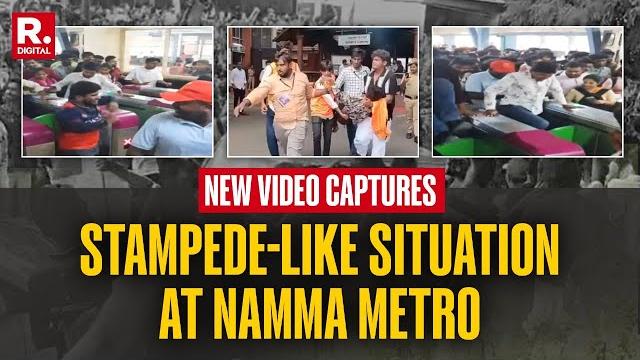 Video captures overcrowded metro station in bengaluru as stampede killed 11 during ipl celebrations Video captures overcrowded metro station in bengaluru as stampede killed 11 during ipl celebrations