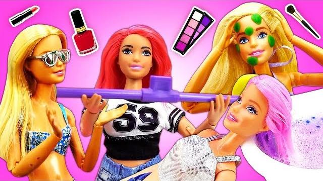 Кукла барби в салоне красоты - видео про игрушки для девочек с куклами barbie - все серии Кукла барби в салоне красоты - видео про игрушки для девочек с куклами barbie - все серии