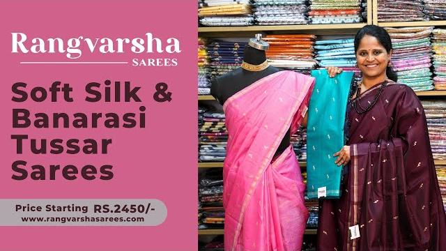Banarasi tussar sarees-rangvarsha sarees-woven soft tussars in banarasi pattern-4th may 2025 Banarasi tussar sarees-rangvarsha sarees-woven soft tussars in banarasi pattern-4th may 2025