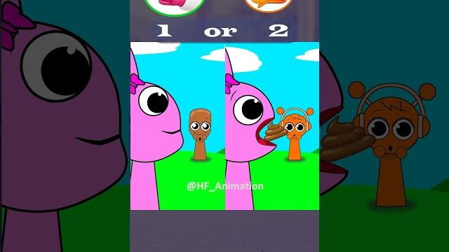 Sprunki cute poop surprised tung sahur | choose one Sprunki cute poop surprised tung sahur | choose one