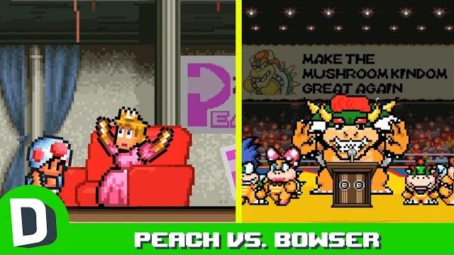 Super mario election: bowser vs. peach Super mario election: bowser vs. peach