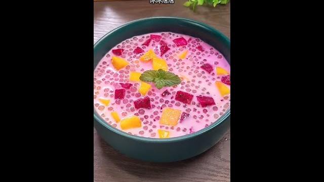 火龙果西米露,天气炎热,来份冰凉爽口的火龙果西米露,超过瘾 火龙果西米露,天气炎热,来份冰凉爽口的火龙果西米露,超过瘾