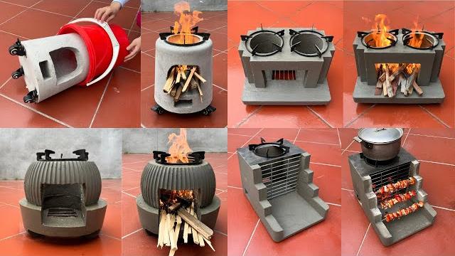 Top 5 ways to make a very simple firewood stove from cement Top 5 ways to make a very simple firewood stove from cement