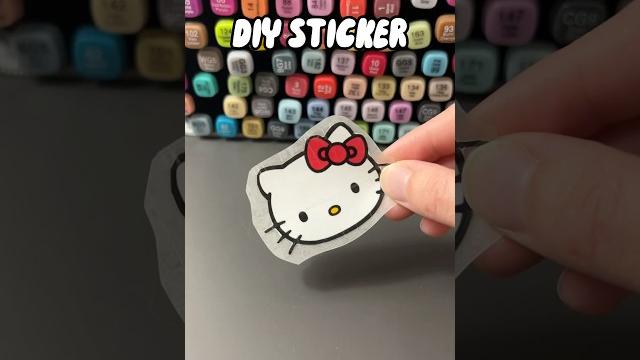 How to make stickers at home?! #diysticker #papercrafts #hellokitty #cute #crafts #diy How to make stickers at home?! #diysticker #papercrafts #hellokitty #cute #crafts #diy