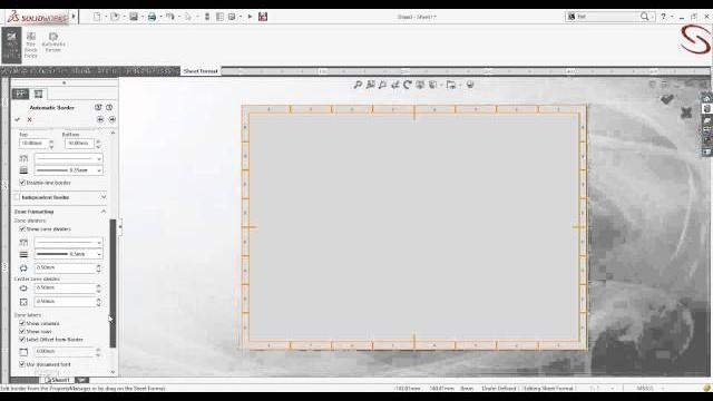 Solidshots- sw2016 top ten new features: #5- automatic border - free solidworks tutorial Solidshots- sw2016 top ten new features: #5- automatic border - free solidworks tutorial