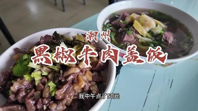 花50元在潮州庵埠镇吃黑椒牛肉盖饭 花50元在潮州庵埠镇吃黑椒牛肉盖饭