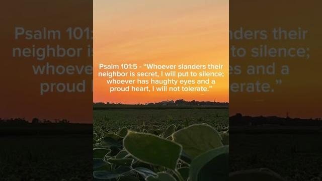 Psalm 101:5 Psalm 101:5