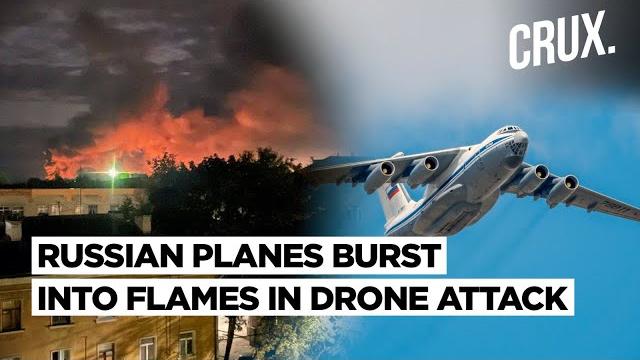 Ukraine attacks russian airbase in pskov with "10 to 20 drones", ilyushin il-76s “burst into flames” Ukraine attacks russian airbase in pskov with "10 to 20 drones", ilyushin il-76s “burst into flames”