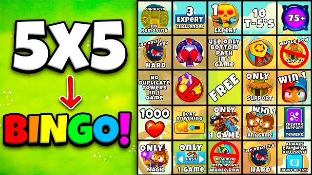 The ultimate bloons td 6 bingo challenge! The ultimate bloons td 6 bingo challenge!